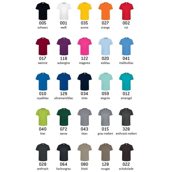 HAKRO Herren T-Shirt Mikralinar® 0281, XS-6XL, div. Farben