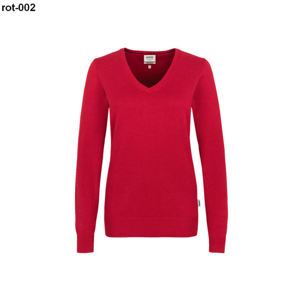 HAKRO 0133 Damen V-Pullover Premium-Cotton, XS-3XL, div. Farben