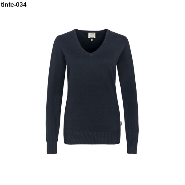 HAKRO Damen V-Pullover Premium-Cotton 0133, XS-3XL, div. Farben