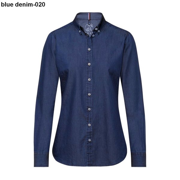 Greiff Damen-Bluse Casual Regular Fit 65912, Gr.32-52, blue denim
