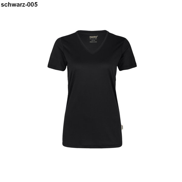 HAKRO Damen V-Shirt COOLMAX® 0187, XS-3XL, div. Farben